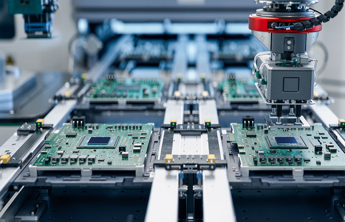 Osazená elektronika připravená ke kompletaci